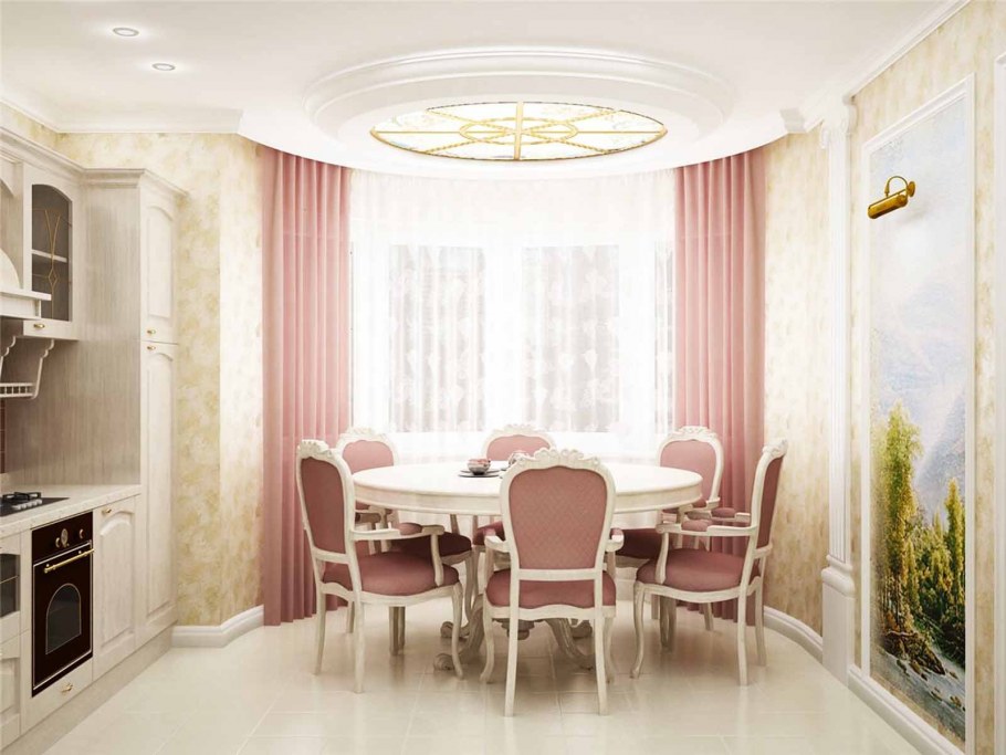 Кухня Прованс в п44т с эркером