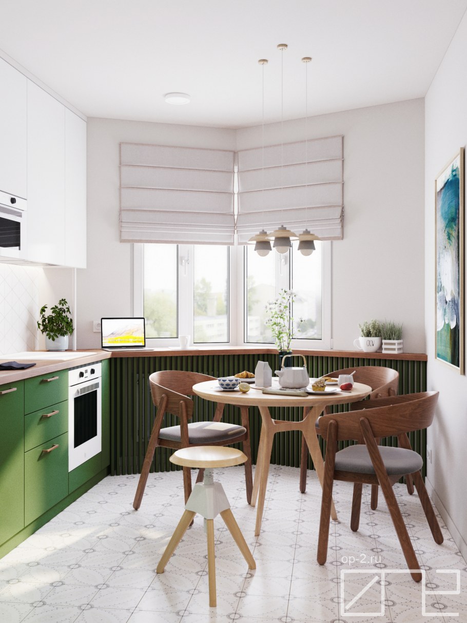 Кухня п44т с эркером