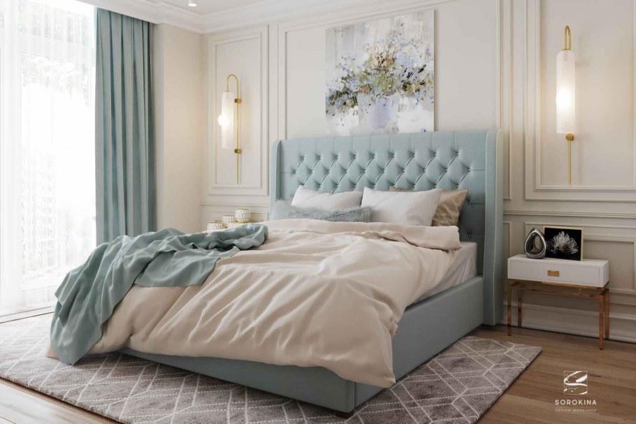 Интерьер спальни в американском стиле