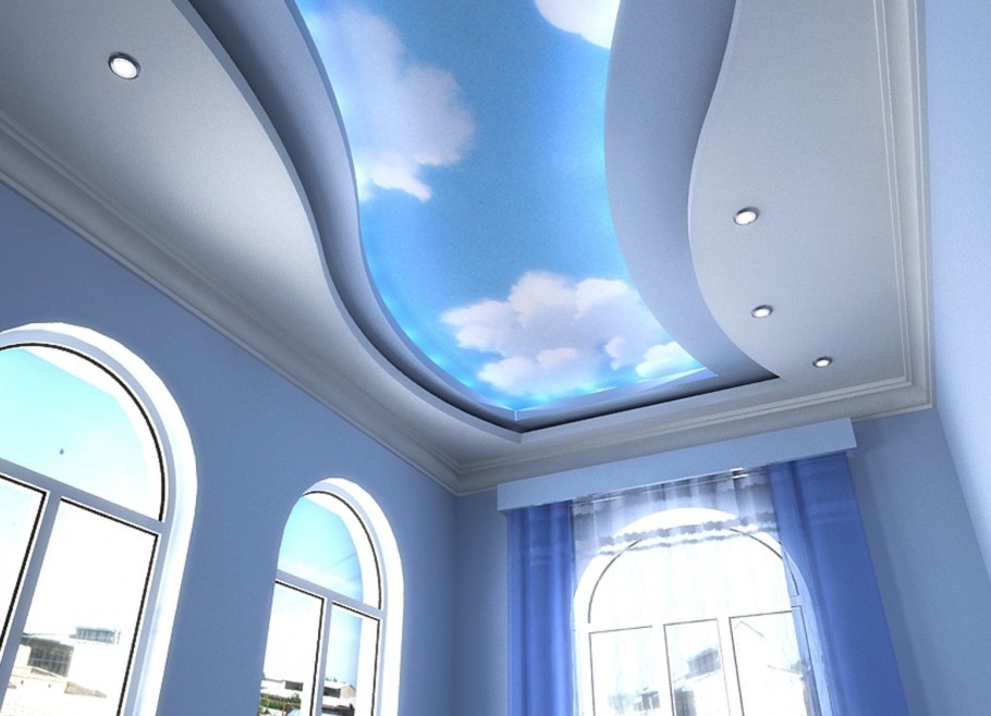 Натяжной потолок небо