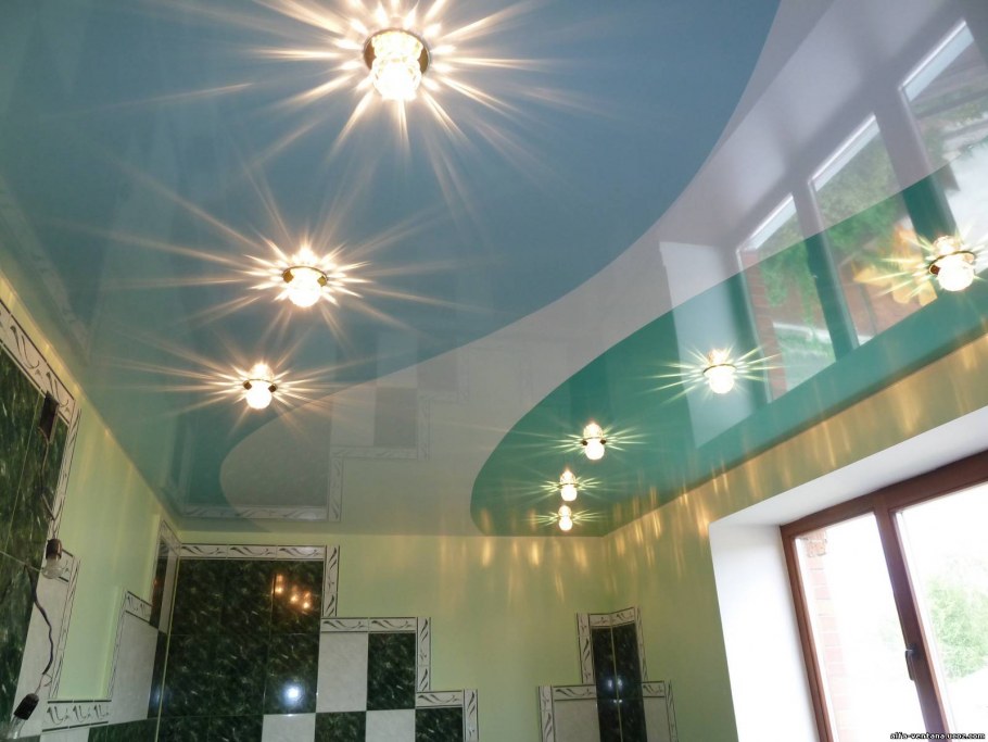 Комбинированный натяжной потолок