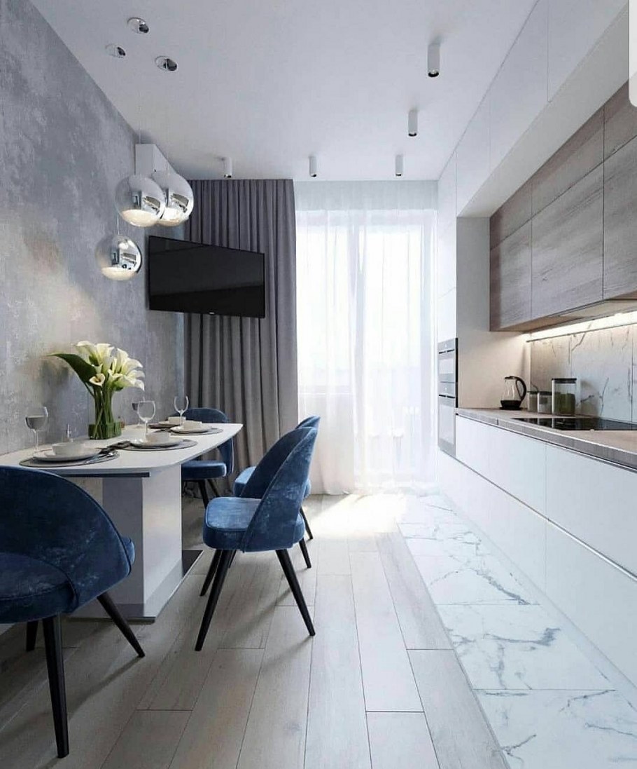 Кухня 13 кв метров в современном стиле