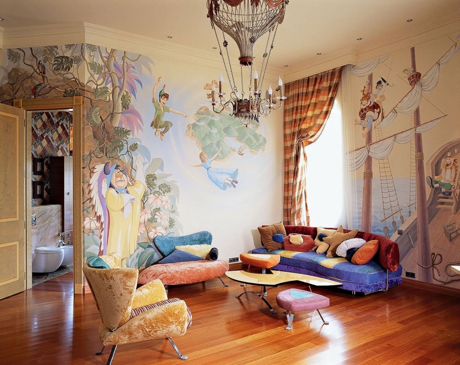 Роспись в интерьере детской