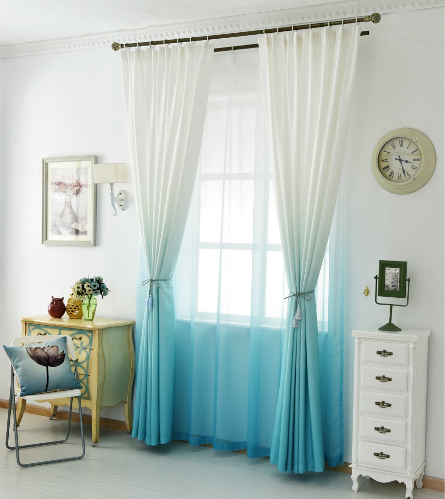 Тюль сетка омбре