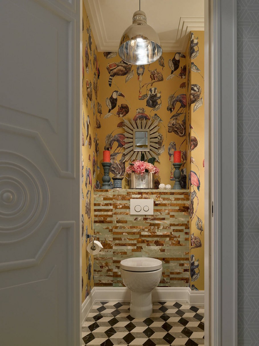 Необычный декор туалета