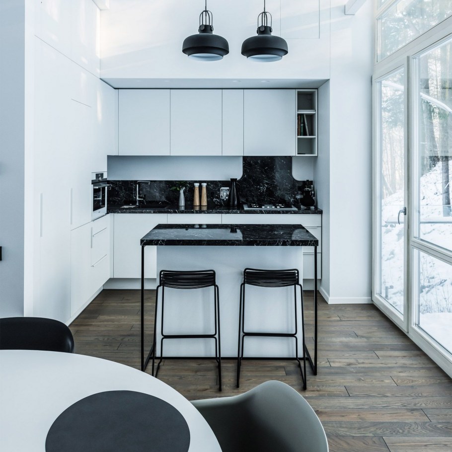 Кухня в монохромном стиле