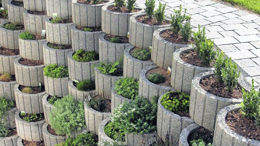 Бетонные заборчики для клумб