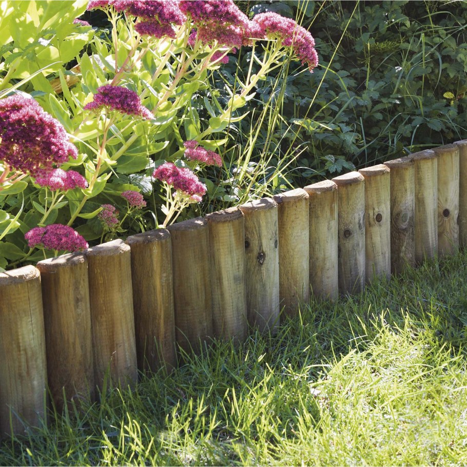 Бордюр для клумбы из дерева