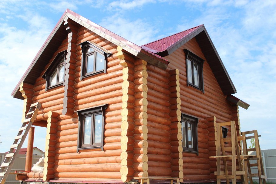 Отделка сруба снаружи