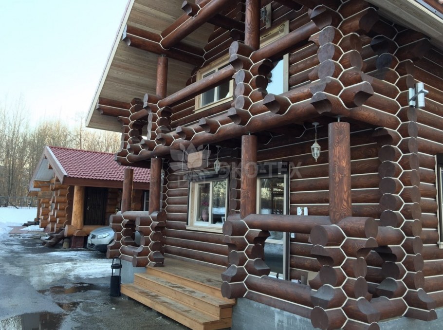 Сруб темно коричневый