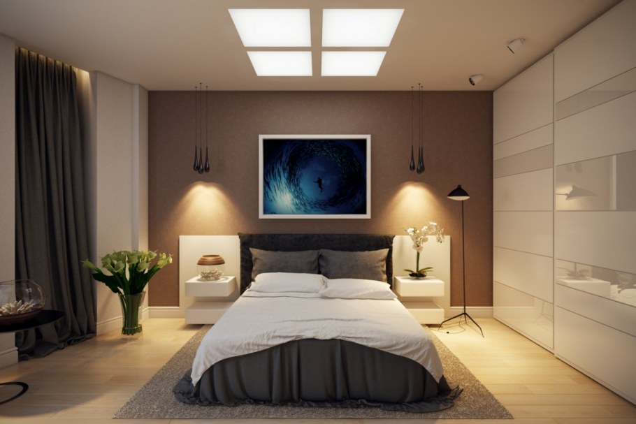 Спальня с панорамными окнами