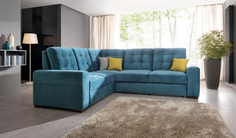 Диван цвета морской волны