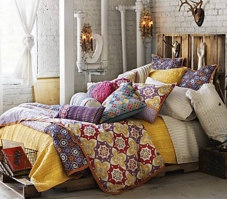 Спальня стиль бохемиан Шик