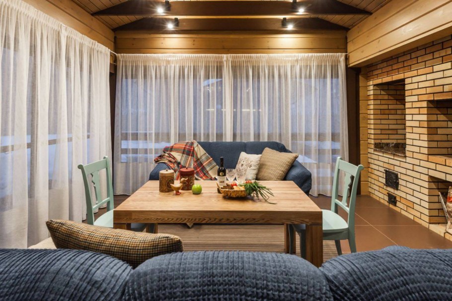 Шторы на застекленную веранду