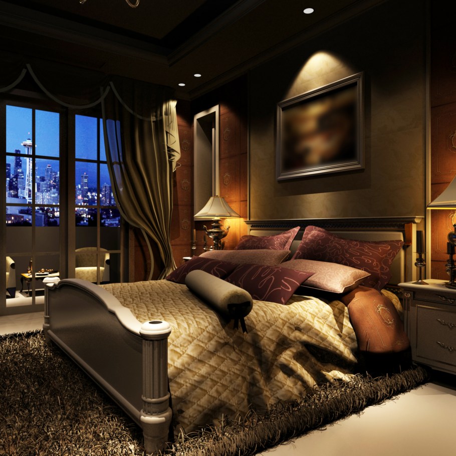 Уютная спальня мужчины