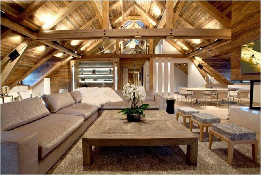 Мансарда в стиле Шале