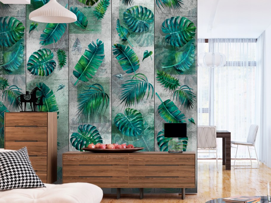 Листья монстеры в интерьере