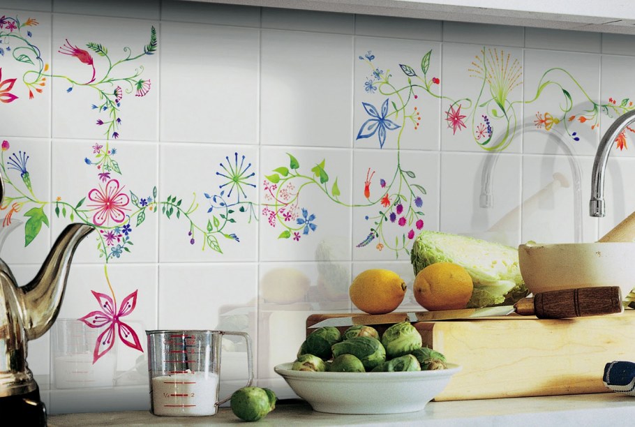 Плитка Барделли орнамент цветы