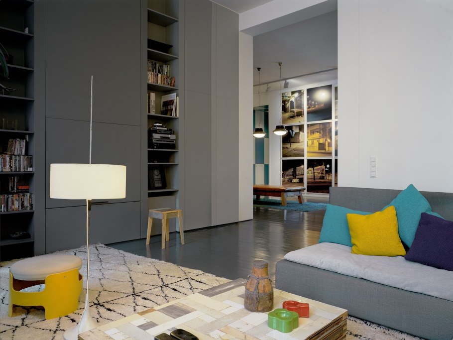 Интерьеры с гостинной Нордик