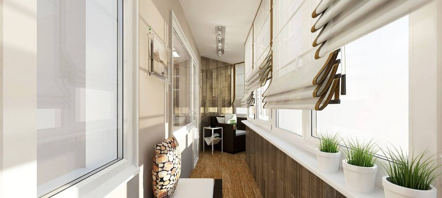 Интерьер балкона