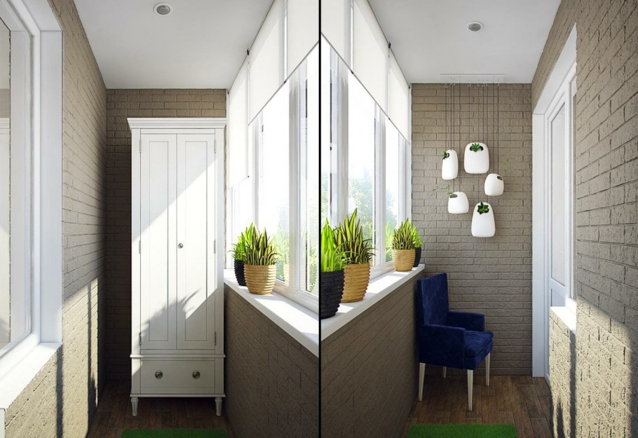 Интерьер балкона