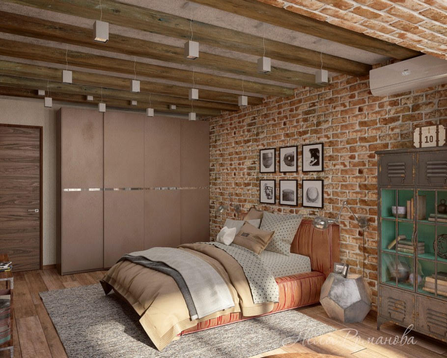 Бетонно деревянная стена