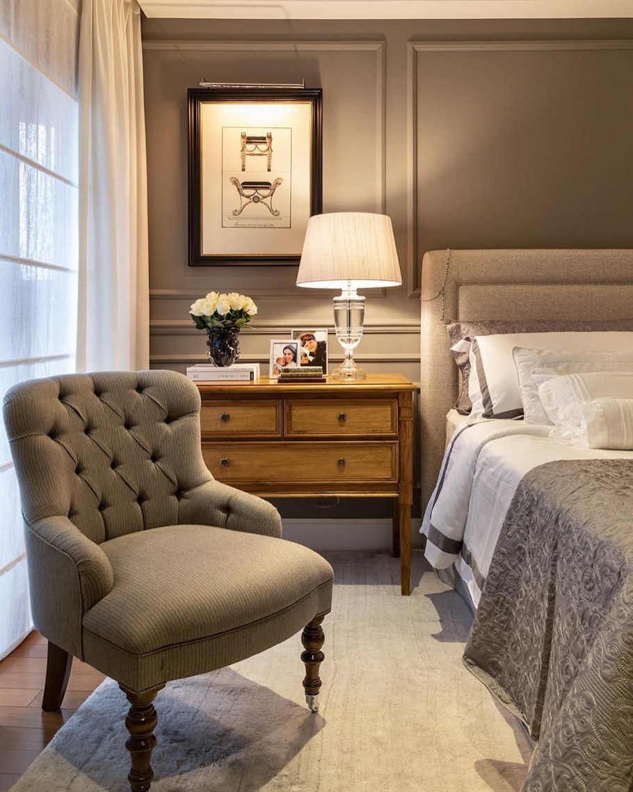 Спальня в спокойных тонах