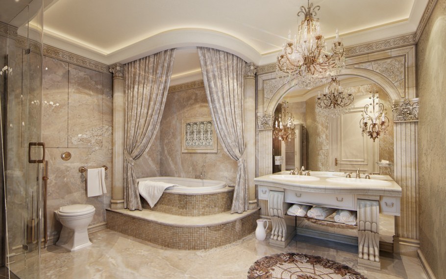 Ванные комнаты в стиле Ампир