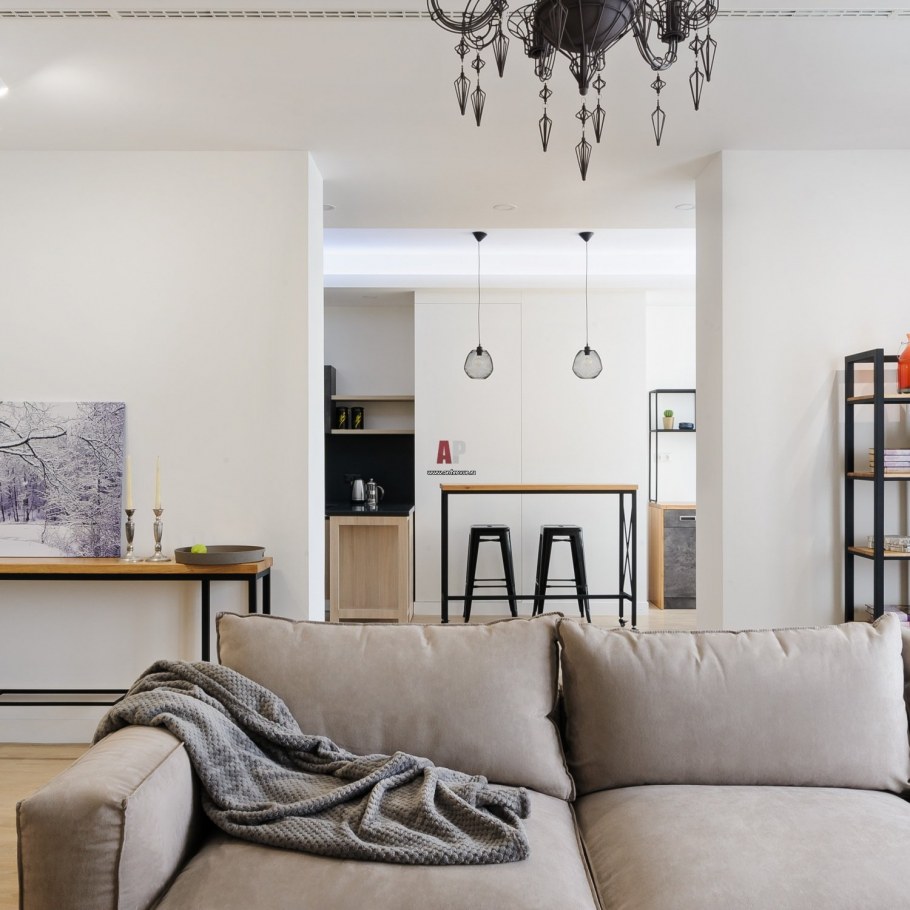 Кухня гостинная 20кв м лофт