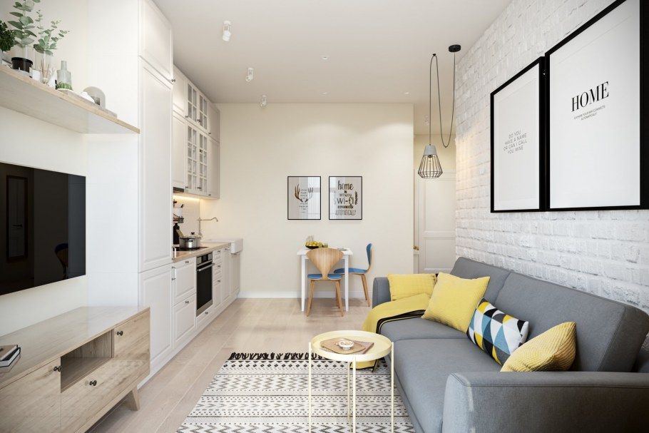 Кухня-гостиная Сканди 20 кв.м.