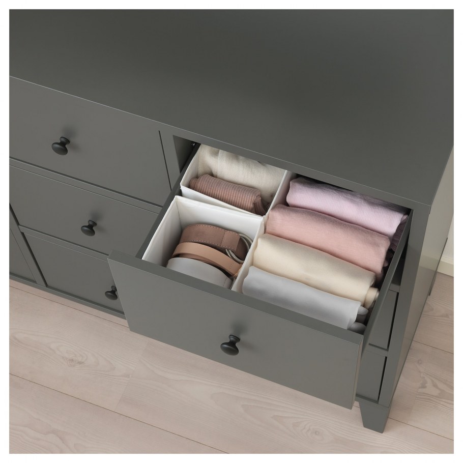 Bryggja Брюггиа комод с 9 ящиками, темно-серый118x92 см