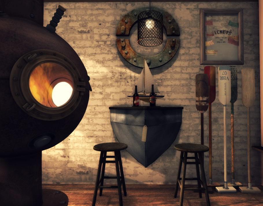 Интерьер стимпанк светлая