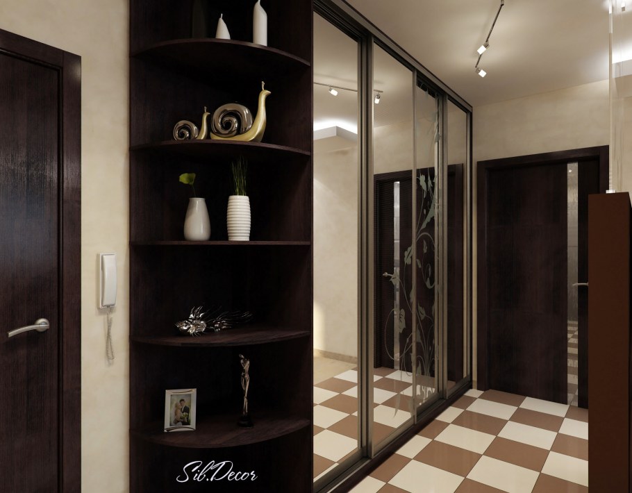 Интерьер г образного коридора