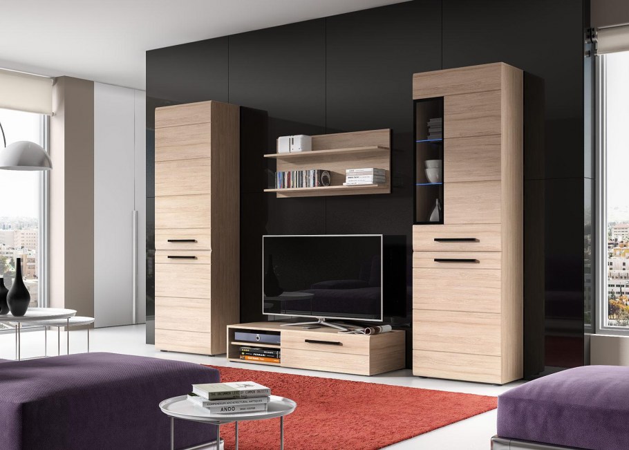 Модульная стенка для гостиной «кёльн» белый Аляска/белый глянец