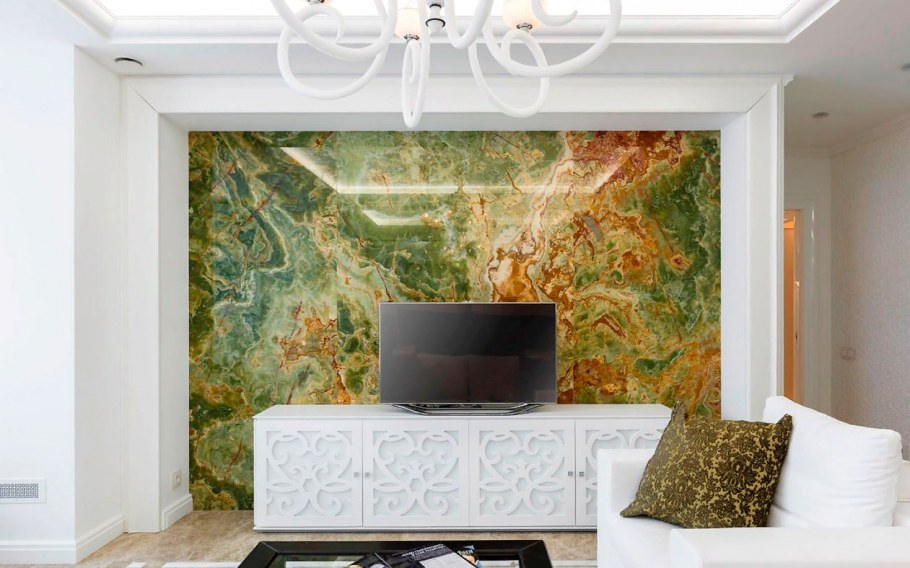 Оникс Грин Персиано в интерьере