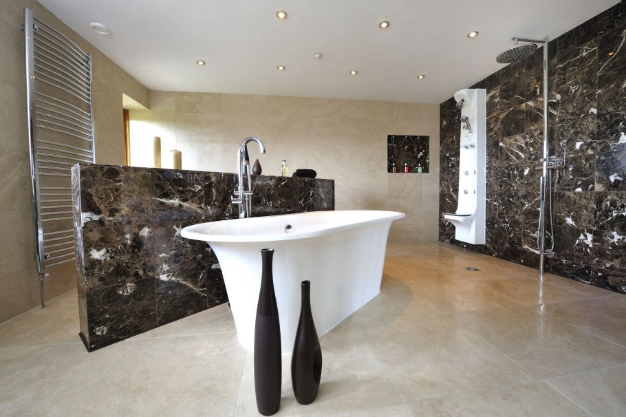 Имперадор дарк мрамор в интерьере