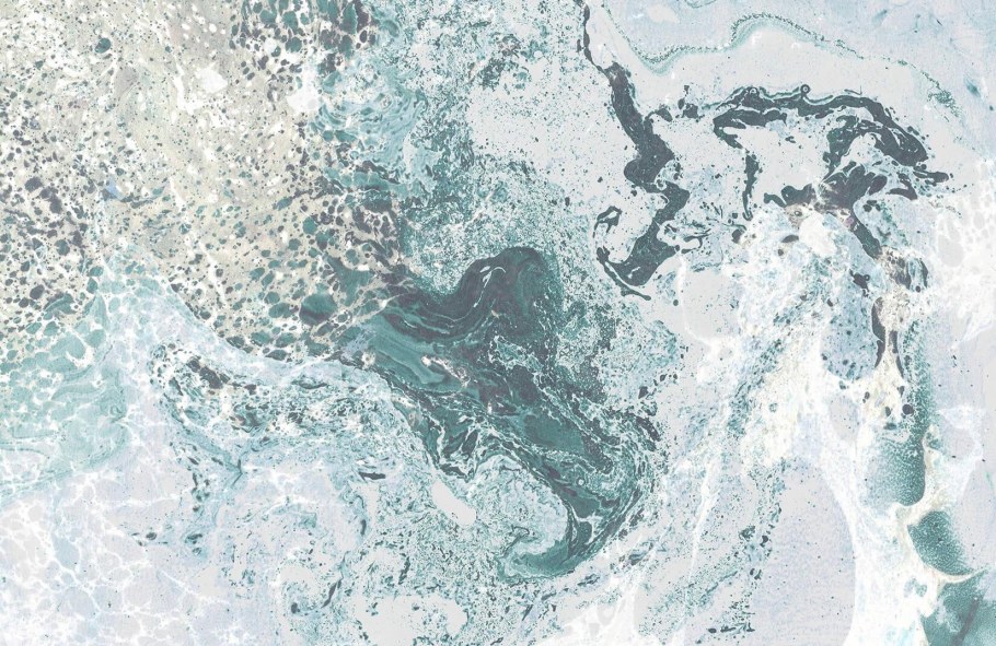 Картина мрамор голубой с золотом