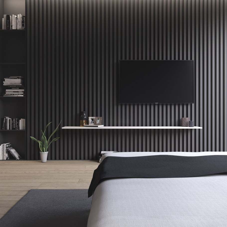 Стеновые панели черные