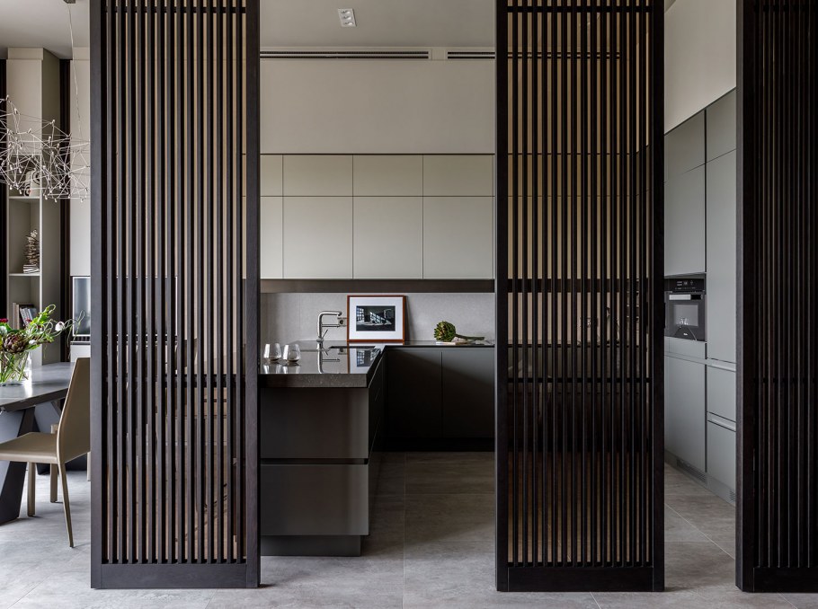 Раздвижные реечные перегородки