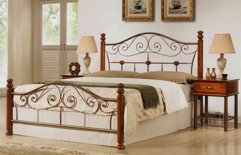 8812-PS кровать 160*200 (Rose Oak) (MK-2023-ro)