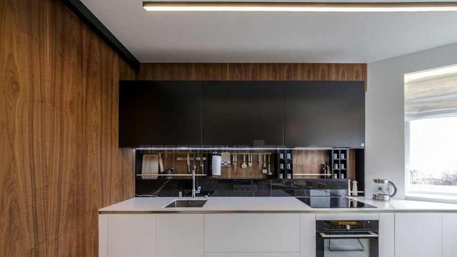 Раздвижной фартук на кухне