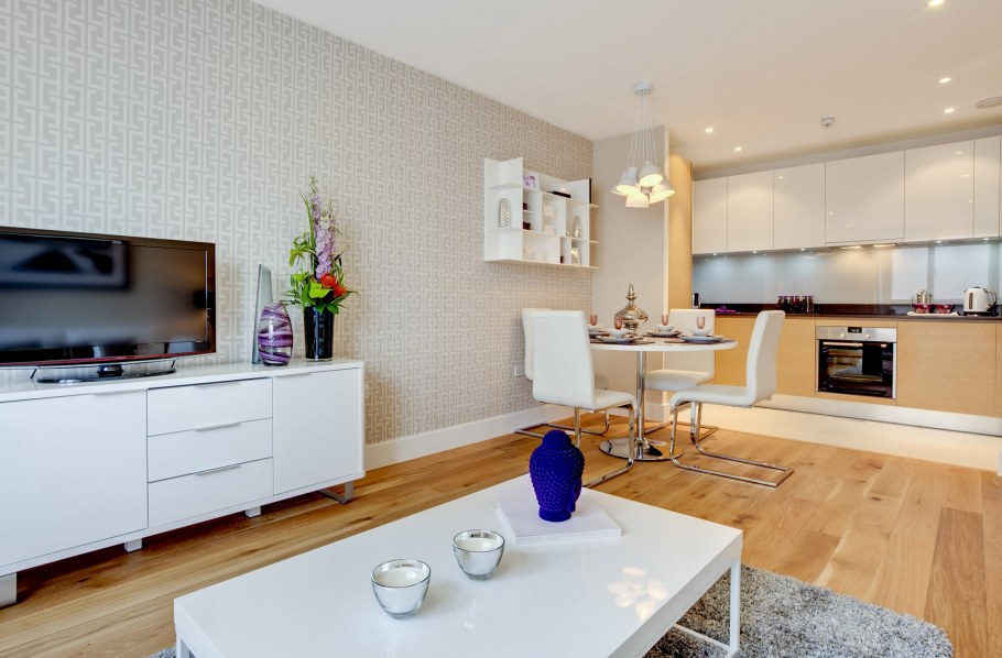 Обои для студии кухни и гостиной