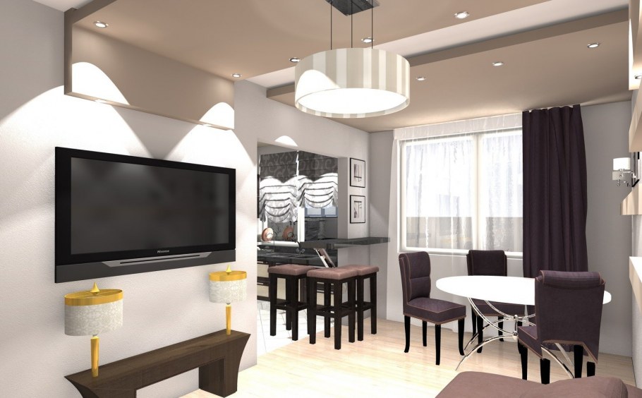 Хрущевка кухня совмещенная с гостиной