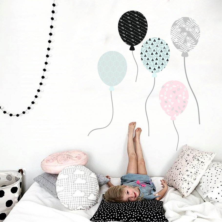 Трафареты на стену воздушные шары
