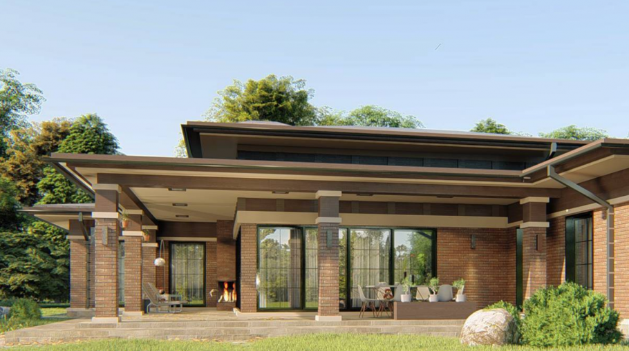 Дом в стиле Райта 260м2