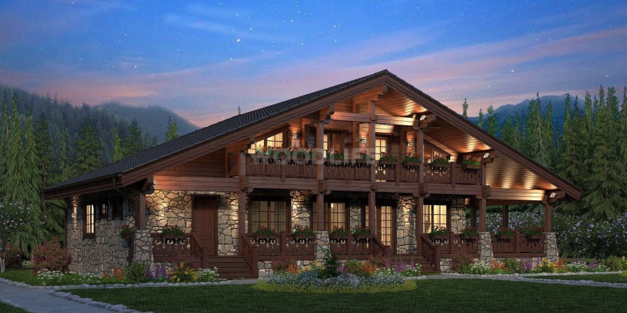 Шале из клееного бруса "Алпин"