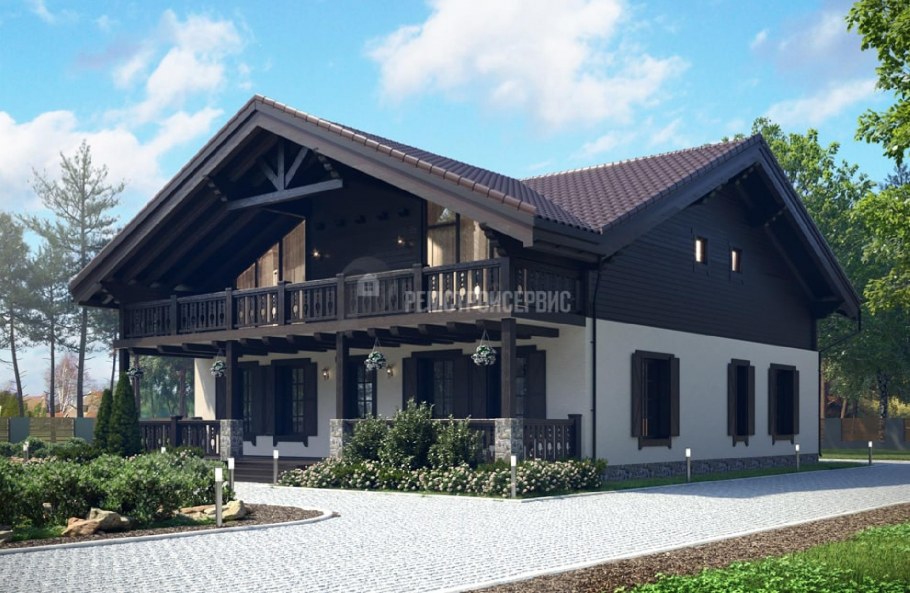 Дома в стиле Шале одноэтажные с мансардой