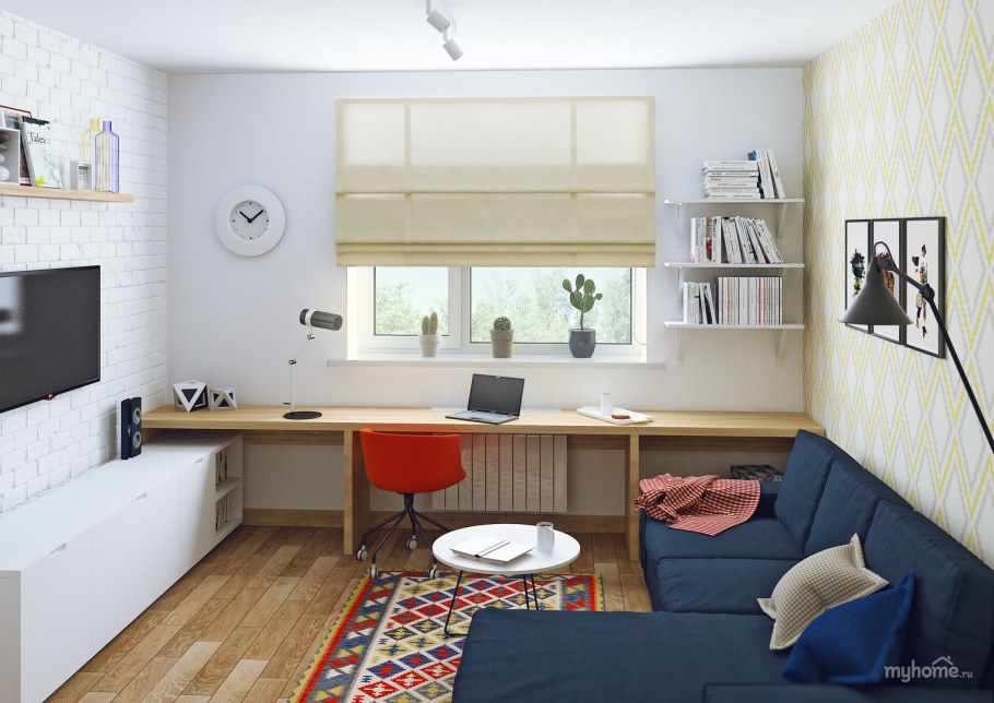 Однокомнатная квартира в скандинавском стиле