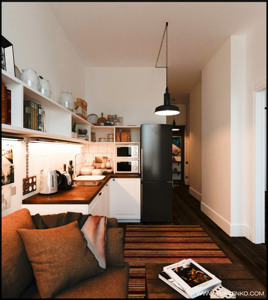 Скандинавский стиль однушки