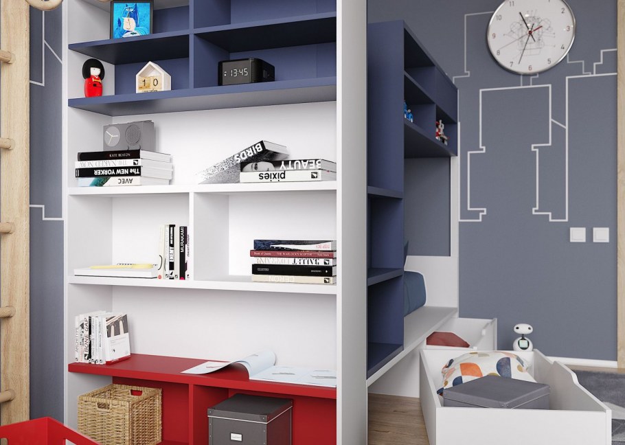 Интерьер для школьника мальчика комната 3 на 5